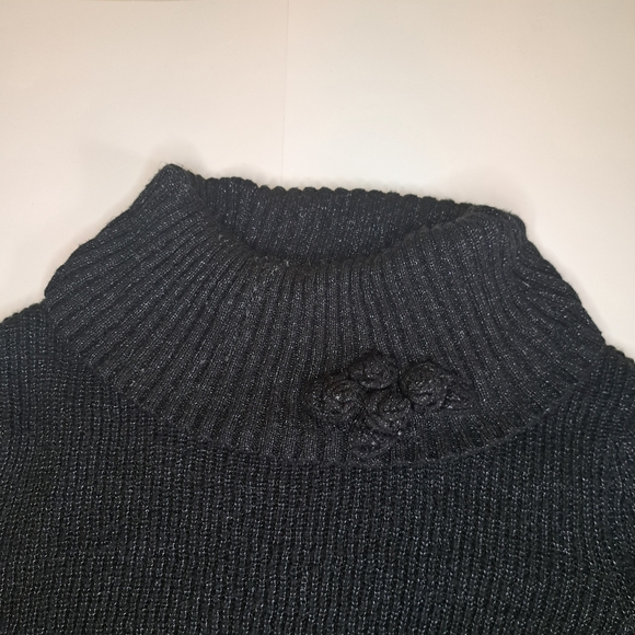 Daisy Fuentes Black Cowl Neck Sweater Size 1X #190 - Picture 4 of 7